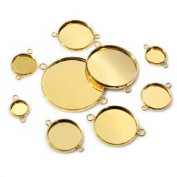 10/20pcs 8-30mm Inner Size Stainless Steel One Loop Double Lioops Pendant Cabochon Blank Base Setting Tray DIY Jewelry Findings