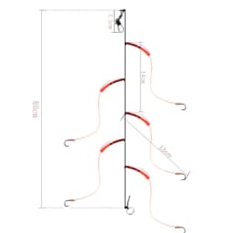 1psc 5 # -14 # Fishhooks Stainless Steel Rigs Swivel Fishing Tackle Lures Pesca Baits Single Hook Combination 5 Hooks Small Hook