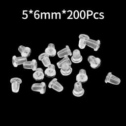 Wholesale 200Pcs/lot Stud Earring Backs Simple Clear Rubber Stoppers Silicone Round Ear Plugging Blocked For DIY Jewelry Making
