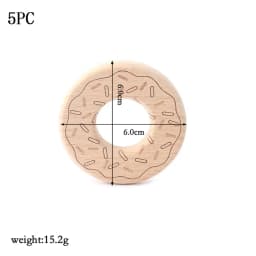 Let's Make 5pcs Wholesale Wooden Teether Rodent Pacifier Pendant Wooden Toys DIY Baby Necklace Gift BPA Free Beech Hedgehog Bird