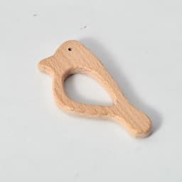 Let's Make 5pcs Wholesale Wooden Teether Rodent Pacifier Pendant Wooden Toys DIY Baby Necklace Gift BPA Free Beech Hedgehog Bird