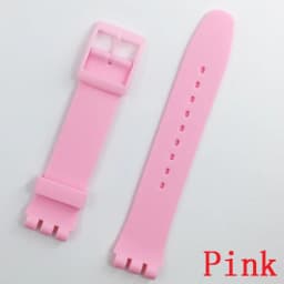 MR NENG Black Watchband for Swatch Strap Buckle For SWATCH Silicone Watch band 17mm 19mm 20mm Rubber Strap16MM Watch accessories