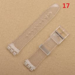 MR NENG Black Watchband for Swatch Strap Buckle For SWATCH Silicone Watch band 17mm 19mm 20mm Rubber Strap16MM Watch accessories