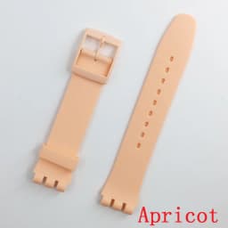 MR NENG Black Watchband for Swatch Strap Buckle For SWATCH Silicone Watch band 17mm 19mm 20mm Rubber Strap16MM Watch accessories