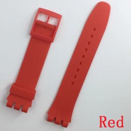MR NENG Black Watchband for Swatch Strap Buckle For SWATCH Silicone Watch band 17mm 19mm 20mm Rubber Strap16MM Watch accessories