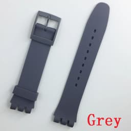 MR NENG Black Watchband for Swatch Strap Buckle For SWATCH Silicone Watch band 17mm 19mm 20mm Rubber Strap16MM Watch accessories
