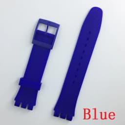 MR NENG Black Watchband for Swatch Strap Buckle For SWATCH Silicone Watch band 17mm 19mm 20mm Rubber Strap16MM Watch accessories
