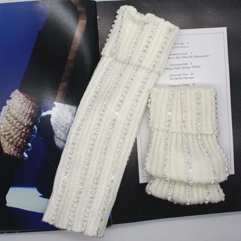 Impersonator Michael Jackson Costumes Ankle Socks Crystal Baggy handmade100% Collection Moonwalk