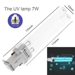 Quartz UV Sterilizer Lamp 5W 7W 9W 11W 13W G23/2G7 Tube Bulb UVC H-Shape Air Disinfection Ultraviolet Light Deodor Lighting Tube