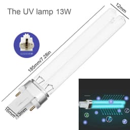 Quartz UV Sterilizer Lamp 5W 7W 9W 11W 13W G23/2G7 Tube Bulb UVC H-Shape Air Disinfection Ultraviolet Light Deodor Lighting Tube