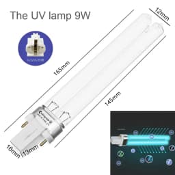 Quartz UV Sterilizer Lamp 5W 7W 9W 11W 13W G23/2G7 Tube Bulb UVC H-Shape Air Disinfection Ultraviolet Light Deodor Lighting Tube