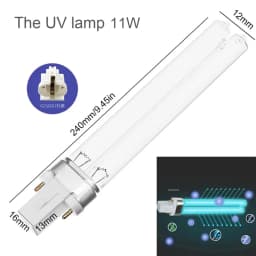 Quartz UV Sterilizer Lamp 5W 7W 9W 11W 13W G23/2G7 Tube Bulb UVC H-Shape Air Disinfection Ultraviolet Light Deodor Lighting Tube