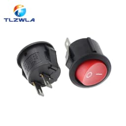 10PCS KCD1 2PIN 15mm On/Off Round Boat Rocker Switch DC AC 3A/250V Car Dash Dashboard Track Dropshipping