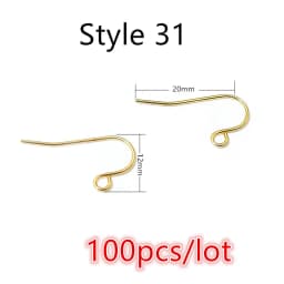 (Never Fade) High Quality 316 Stainless Steel DIY Earring Findings Clasps Hooks Jewelry Making Accessories Earwire