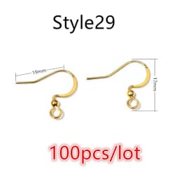 (Never Fade) High Quality 316 Stainless Steel DIY Earring Findings Clasps Hooks Jewelry Making Accessories Earwire