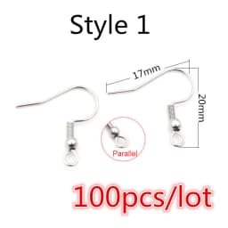 (Never Fade) High Quality 316 Stainless Steel DIY Earring Findings Clasps Hooks Jewelry Making Accessories Earwire