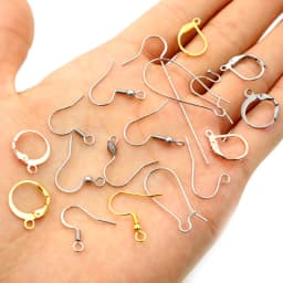 (Never Fade) High Quality 316 Stainless Steel DIY Earring Findings Clasps Hooks Jewelry Making Accessories Earwire