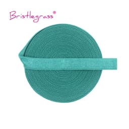 BRISTLEGRASS 2 5 10 Yard 3/8" 10mm Solid Shiny Non-Foldover Elastic Spandex Satin Band Bra Strap Headband Dress Sewing Lace Trim