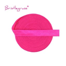 BRISTLEGRASS 2 5 10 Yard 3/8" 10mm Solid Shiny Non-Foldover Elastic Spandex Satin Band Bra Strap Headband Dress Sewing Lace Trim