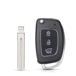 KEYYOU Replacement Flip Remote Key Fob Car Key Case Styling For Hyundai IX35 i20 IX45 Uncut Blade Key Shell With 3/4 Buttons Pad