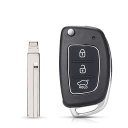 KEYYOU Replacement Flip Remote Key Fob Car Key Case Styling For Hyundai IX35 i20 IX45 Uncut Blade Key Shell With 3/4 Buttons Pad