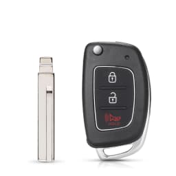 KEYYOU Replacement Flip Remote Key Fob Car Key Case Styling For Hyundai IX35 i20 IX45 Uncut Blade Key Shell With 3/4 Buttons Pad