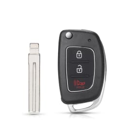 KEYYOU Replacement Flip Remote Key Fob Car Key Case Styling For Hyundai IX35 i20 IX45 Uncut Blade Key Shell With 3/4 Buttons Pad
