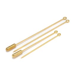 20pcs Safety Long Brooch Pins Gold/Antique Bronze Loop Eye Brooch Pin with Cap Stopper for DIY Jewelry Making Brooch Accessories