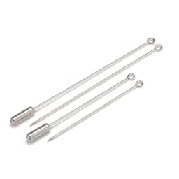 20pcs Safety Long Brooch Pins Gold/Antique Bronze Loop Eye Brooch Pin with Cap Stopper for DIY Jewelry Making Brooch Accessories