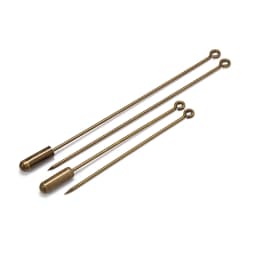20pcs Safety Long Brooch Pins Gold/Antique Bronze Loop Eye Brooch Pin with Cap Stopper for DIY Jewelry Making Brooch Accessories