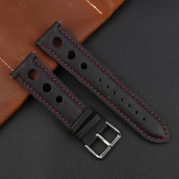 Leather Hand-Stitching Solid Color Watchband 18mm 20mm 22mm 24mm Breathable Hole Strap for Watch Watchbands Strap