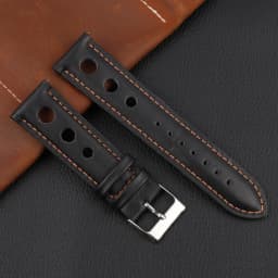 Leather Hand-Stitching Solid Color Watchband 18mm 20mm 22mm 24mm Breathable Hole Strap for Watch Watchbands Strap