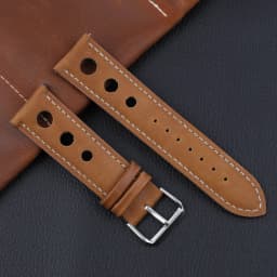 Leather Hand-Stitching Solid Color Watchband 18mm 20mm 22mm 24mm Breathable Hole Strap for Watch Watchbands Strap