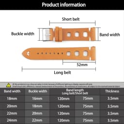 Leather Hand-Stitching Solid Color Watchband 18mm 20mm 22mm 24mm Breathable Hole Strap for Watch Watchbands Strap