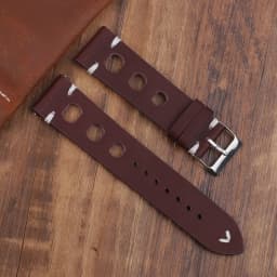 Leather Hand-Stitching Solid Color Watchband 18mm 20mm 22mm 24mm Breathable Hole Strap for Watch Watchbands Strap