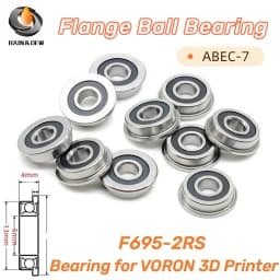 10Pcs F695 2RS Bearing 5x13x4mm F695 Bearing Flanged Bushing 695 Bearing ABEC-7 Miniature Ball Bearings For Voron