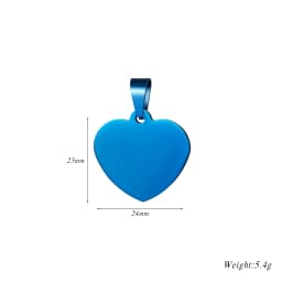 10pcs Wholesale Unisex Minimalis Stainless Steel Dog Tag Heart Pendant Necklace High Polished necklace chain jewelry gifts