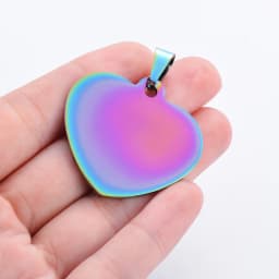 10pcs Wholesale Unisex Minimalis Stainless Steel Dog Tag Heart Pendant Necklace High Polished necklace chain jewelry gifts