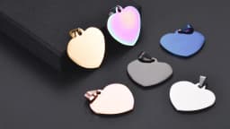 10pcs Wholesale Unisex Minimalis Stainless Steel Dog Tag Heart Pendant Necklace High Polished necklace chain jewelry gifts