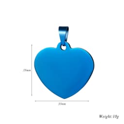 10pcs Wholesale Unisex Minimalis Stainless Steel Dog Tag Heart Pendant Necklace High Polished necklace chain jewelry gifts