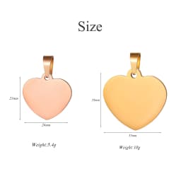 10pcs Wholesale Unisex Minimalis Stainless Steel Dog Tag Heart Pendant Necklace High Polished necklace chain jewelry gifts