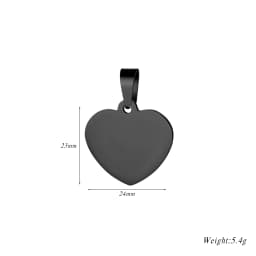 10pcs Wholesale Unisex Minimalis Stainless Steel Dog Tag Heart Pendant Necklace High Polished necklace chain jewelry gifts