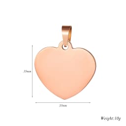10pcs Wholesale Unisex Minimalis Stainless Steel Dog Tag Heart Pendant Necklace High Polished necklace chain jewelry gifts