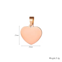 10pcs Wholesale Unisex Minimalis Stainless Steel Dog Tag Heart Pendant Necklace High Polished necklace chain jewelry gifts