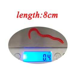 10pcs Lifelike 4 Colors Earthworm Bait Worms Artificial Fishing Lure 8cm Soft Baits Silicone Shrimp Flavor Additive Baits Tackle
