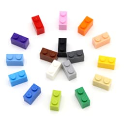 100pcs DIY Building Blocks Thick Figures Bricks 1x2 Dot Educational Creative Size Compatible With 3004 Plastic Toys for Children