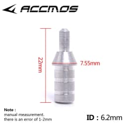 50pcs Archery Aluminum Nock Pin for ID 3.2/4.2/6.2/5.2/8.0mm Arrow Shaft Nock Compound Recurve Bow Arrows Archery (Only Pin)