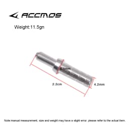 50pcs Archery Aluminum Nock Pin for ID 3.2/4.2/6.2/5.2/8.0mm Arrow Shaft Nock Compound Recurve Bow Arrows Archery (Only Pin)