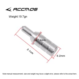 50pcs Archery Aluminum Nock Pin for ID 3.2/4.2/6.2/5.2/8.0mm Arrow Shaft Nock Compound Recurve Bow Arrows Archery (Only Pin)