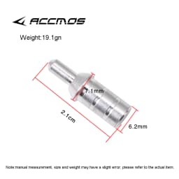 50pcs Archery Aluminum Nock Pin for ID 3.2/4.2/6.2/5.2/8.0mm Arrow Shaft Nock Compound Recurve Bow Arrows Archery (Only Pin)
